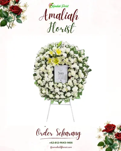 Krans Bunga Duka Cita di Ngestiharjo